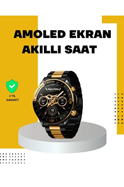 ARMÜZ ساعة ذكية بشاشة أموليد مع 3 أساور، مع ميزة الاتصال عبر البلوتوث وتتبع ا...