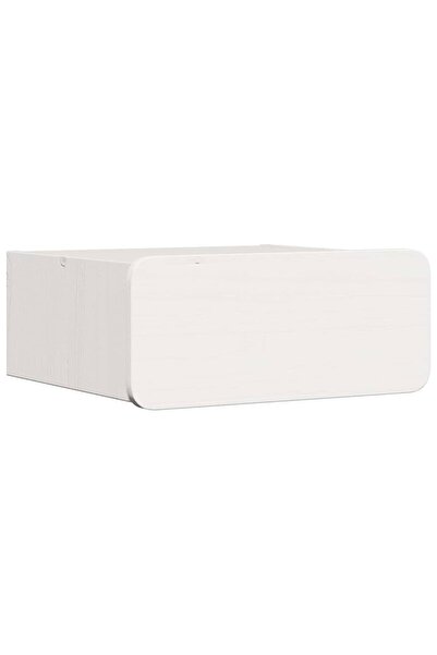 vidaxl Noptieră cu sertar Alb 39 x 34 x 16,5 cm Lemn masiv de pin