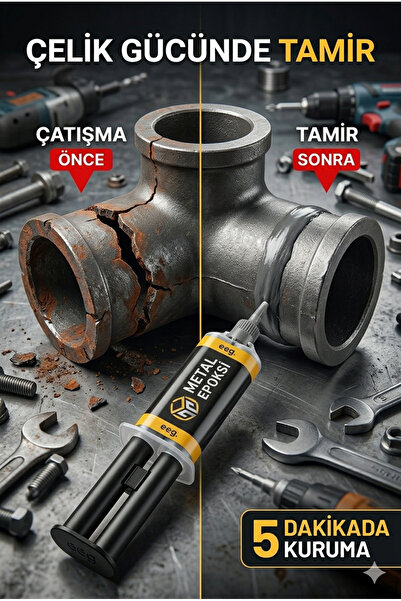 Primeaks Metal Yapıştırıcı İkiz Şırınga Güçlü Epoksi Tamir Yapıştırıcısı