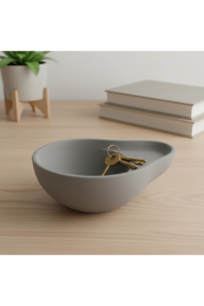 OEM Bol decorativ formă avocado, 17 cm, imprimare 3D, plastic