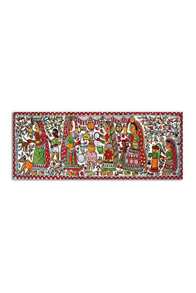 ALAYRA International Alayra Madhubani Art Canvas Painting | The Wedding Bells...