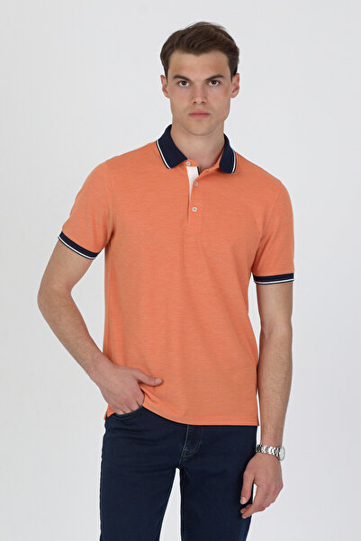 ENQUE Polo Collar Cotton Pique T-Shirt