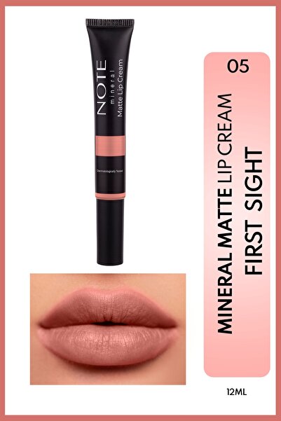 NOTE Mineral Matte Lip Cream 05 First Sight Yarı Mat Bitişli Likit Ruj
