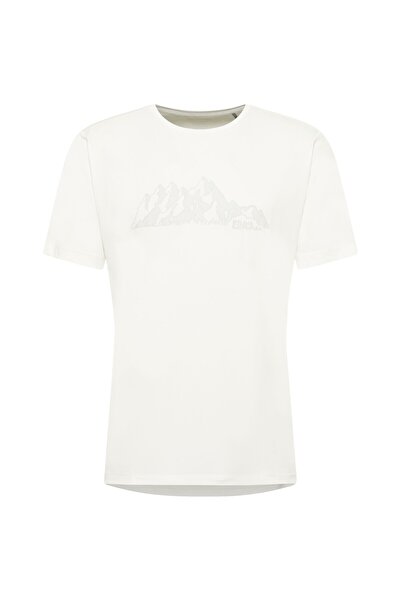 Jack Wolfskin Tricou bărbătesc cu imprimeu grafic Peak - Alb - L