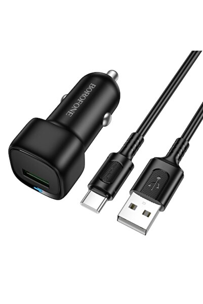 Borofone Încărcător auto – Cloud, un singur port USB-A, 18W, QC/FCP/AFC, cabl...