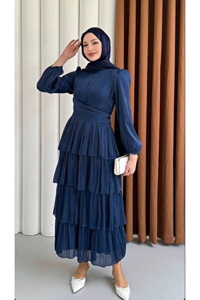 Gülsoy YENİ SEZON KAT KAT DETAYLI JAN JAN ŞİFON ELBİSE