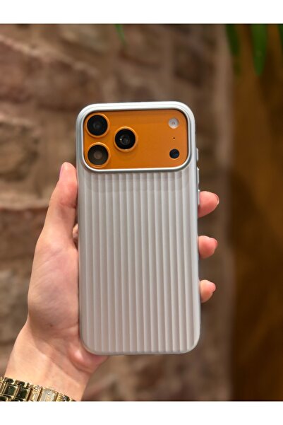 daystar İPhone 17 Pro Max ile Uyumlu Gizli Magsafeli, Tırtıklı ve Çizgili Premium İnce Mika Kapak