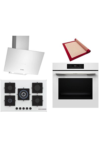Bosch Beyaz 3 lü Ankastre Set 596 ( HJG852YW0T - PNQ7B2P31O - DWK64PJ20T ) 75...