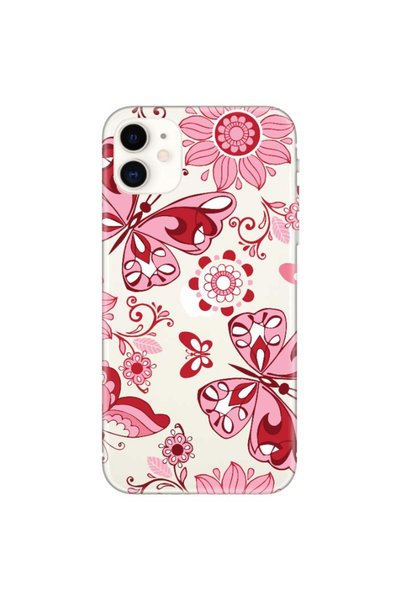 TeknoBAstore iPhone 11 Camera Protected Phone Case with Butterfly Pattern