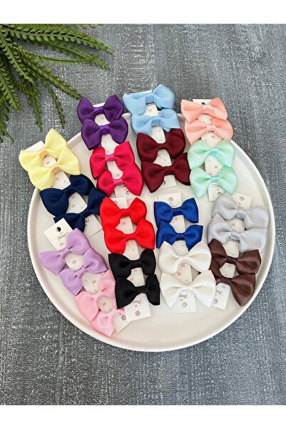 pempem bandana Set od 16 pari kopči sa trakom i mašnom za bebe devojčice
