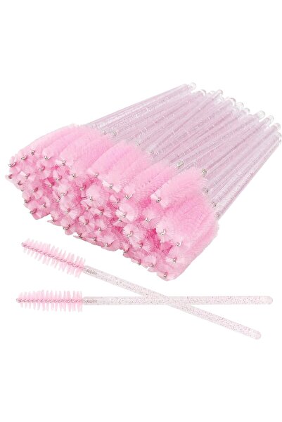 OEM Pensule de rimel de unica folosinta, plastic, roz, set 10 buc