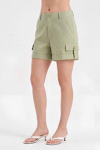 tw3 Women's 100% cotton shorts with side pocket detail