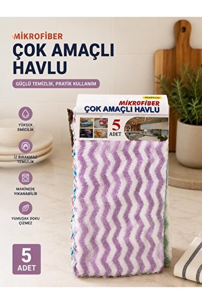 MİORA HOME MİKROFİBER ÇOK AMAÇLI HAVLU BEZ 5Lİ