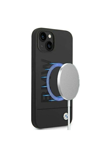 BMW BMHMP14MSLBLBK Husă pentru iPhone 14 Plus 6.7 inch Negru Silicon dur Logo...