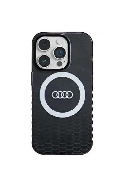 Audi Husă IML Big Logo MagSafe pentru iPhone 14 Pro, negru