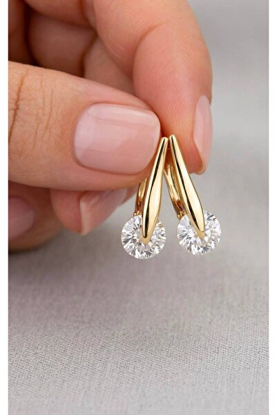 XUPING JEWELRY Kuyumcu Model Premium Xuping Gold Özel Seri Tektaş Kadın Küpe ...