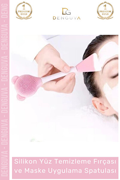 Genel Markalar #MaskeSpatulası Fonksiyonlu Silikon Fırça Cilt Bakım Serum Kre...
