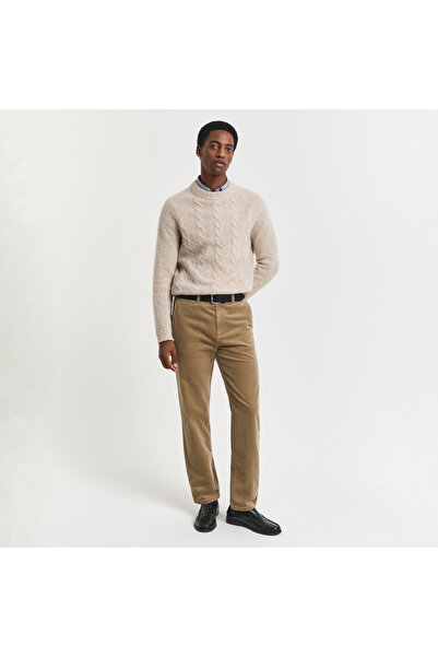 Gant Erkek Bej Regular Fit Cord Chino Pantolon