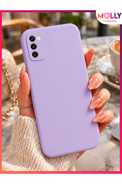 Molly SAMSUNG GALAXY A02s İçin Lila Liquid İçi Kadife Mat Silikon Kılıf