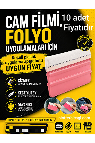 Keçeli cam filmi folyo uygulama aparatı 10 adet