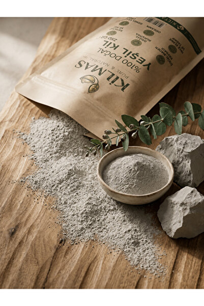 KİLMAS Yeşil Kil Öğütülmüş Doğal Saf Naturel 250 gr Paket