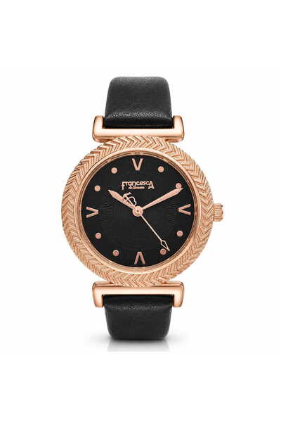 Watch Ceas dama, elegant, Francesca di Geneva, Negru, FF251