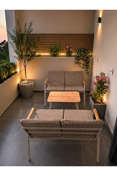 Dekoroom's VİENTO 2-2 BAHÇE BALKON MOBİLYASI,SEHPALI,CAPİ İSKELET, KUMAŞ RENG...