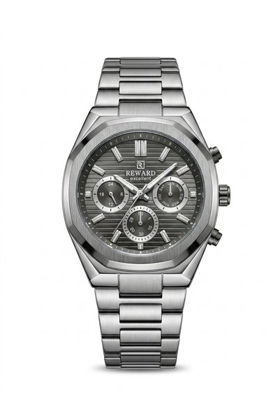 Reward Men's Smoked Metal Cord Smoked Dial Wristwatch 2 Years Warranty