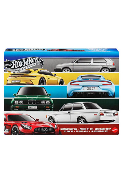 HOT WHEELS Set 6 masini, Hot Wheels, Silver Series, Euro Style, JLB25