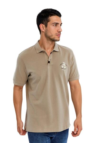 Arma Ar-Ma Men's Polo Collar T-Shirt Picture Printed Knitted Fabric Large Siz...