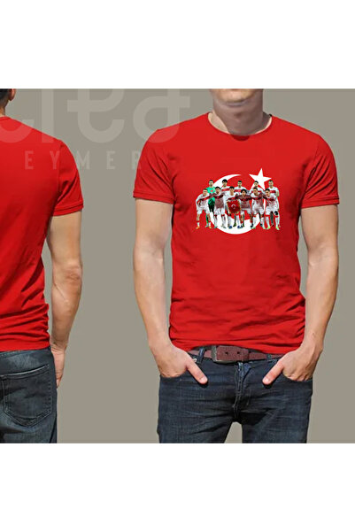 Crea Eymer Wear Turska Svetska Kupina T-shirt - T-shirt od pamuka sa okruglim...