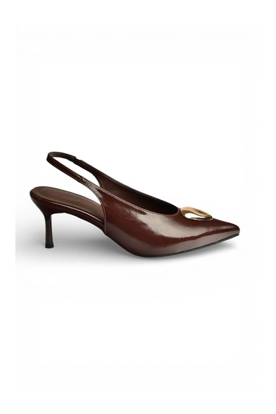 Gedikpaşalı Women's Evening Dress Sandals 13-26752 Brown Aspen