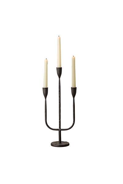 OEM Suport decorativ pentru lumânări candelabru cu trei brațe elegant negru 4...