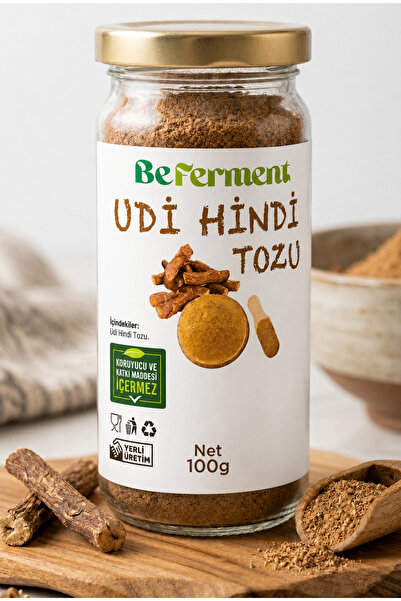 BE FERMENT Udı Hindi Tozu 100 Gr – Doğal Öğütülmüş Udı Hindi – Katkısız ve Ko...
