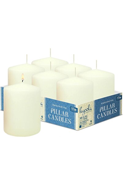OEM Set mare de lumânări decorative, prismatice, 6 bucăți, fără parfum, 7.5x1...