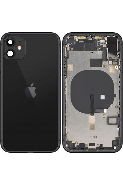 Apple Ανταλλακτικό Μαύρο Κάλυμμα Μπαταρίας Μεσαίο Κέλυφος iPhone 11