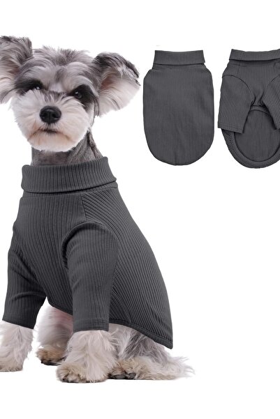 OEM Pulover pentru Câine Haine Tricotate Călduroase Confortabile Elastice Gri XS