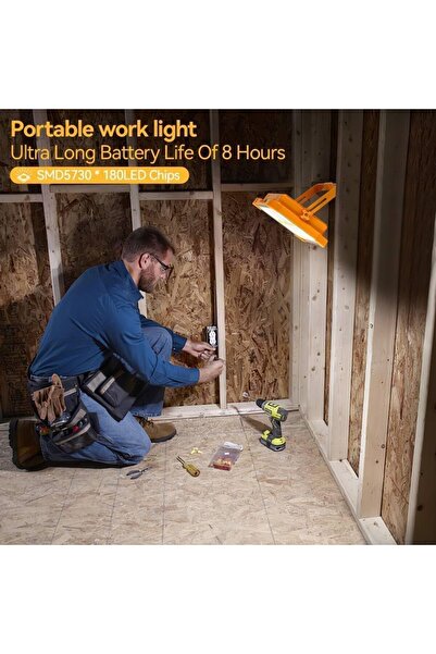 Generic LED Flood Light, 5 Color Modes, Super Bright Outdoor Lighting with Adjustable Stand, IP66 Waterproof, Portable Work & Security Lamp for Garden, Camping, Garage, Emergency