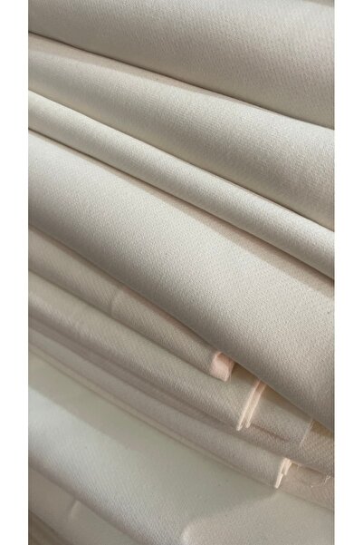 LUSSAMODA Crepe Fabric Flexible Off-White Dress. Skirt. Jacket. Pants En-150Cm..