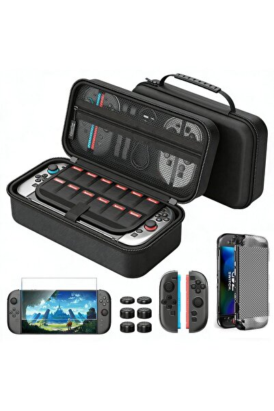 OEM Husă de protecție pentru Nintendo Switch 2 – set folie de protecție și ca...