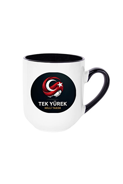 CERCİBAZAAR كوب مطبوع برسومات خاصة باللونين الأحمر والأبيض