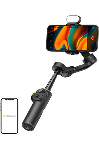 AOCHUAN X2 RGB Gimbal Κινητού Τηλεφώνου με Σταθεροποίηση 3 Αξόνων και Διάρκει...