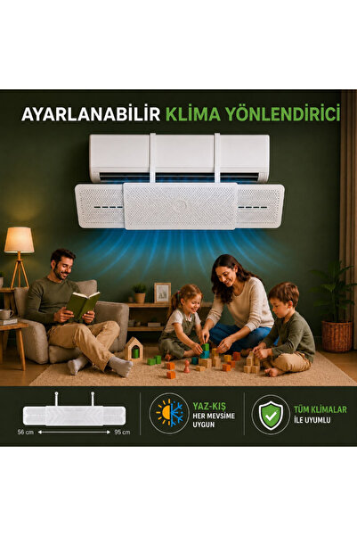 MultiZone Ayarlanabilir Klima Yönlendirici Deflektör Askılı Aparat Aksesuar R...