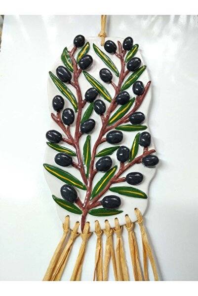 Spica Ceramica Zeytin Dalı Zeytinli Seramik Duvar Süsü 2
