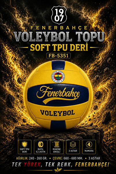 AVESSA Lisanslı FB Voleybol Topu Soft FB-5351 – 4 Numara - TPU Deri - 3 Astar...