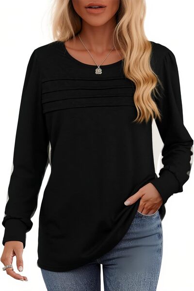 OEM Cămașă de damă Bluza tip tunică cu mânecă lungă Elegant Oversize Negru S