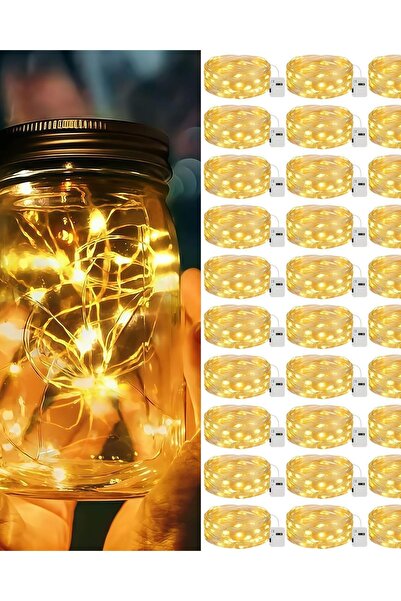 OEM Ghirlandă LED cu sclipici micro flexibil 30 de diode decorative Alb cald 2m