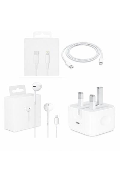 Generic مجموعة ملحقات الايفون يتتضمن شاحن جداري بقدرة 20 واط، كيبل USB-C وسما...