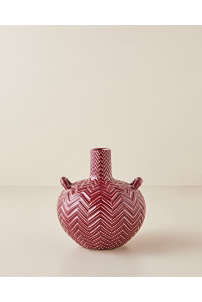 English Home Soho Seramik Vazo 18 cm Bordo
