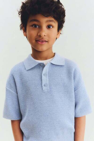 H&M Rib-knit polo shirt